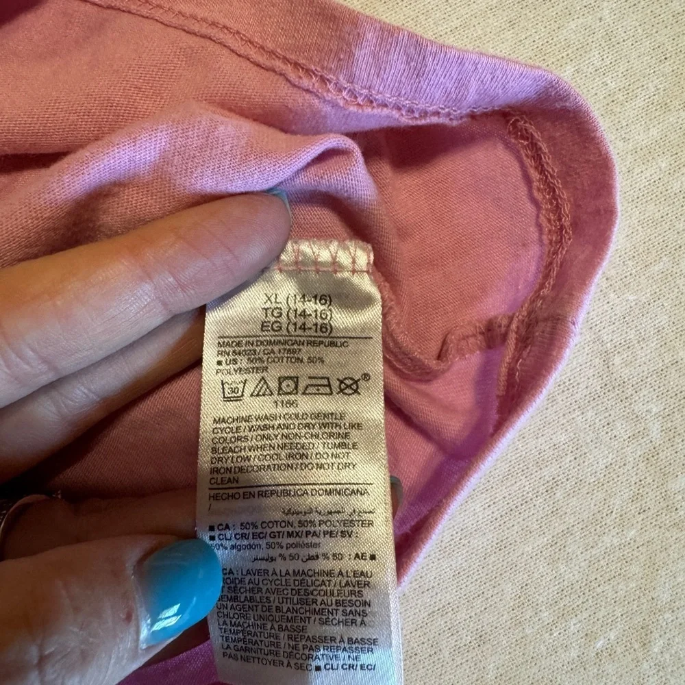 Old Navy Girls XL 14/16 Pink Graphic Tee‎
